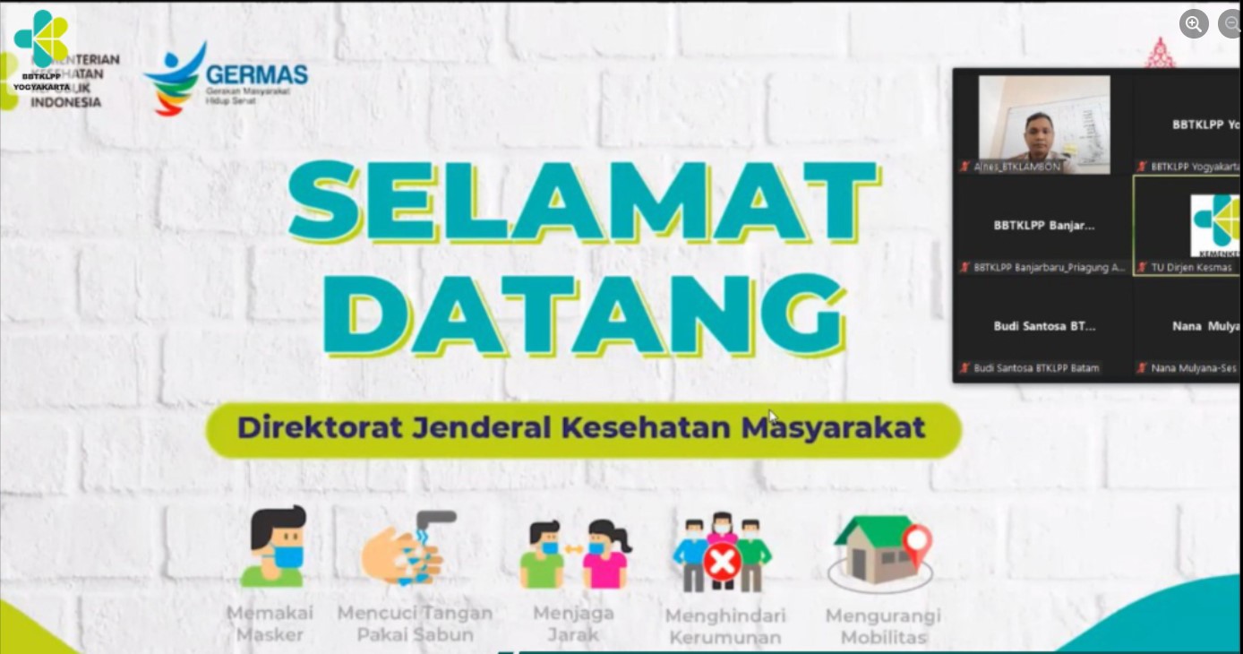 Koordinasi Pertama Direktorat Jenderal Kesehatan Masyarakat dengan Balai/Balai Besar Teknik Kesehatan Lingkungan dan Pengendalian Penyakit (B/BTKLPP) Se Indonesia
